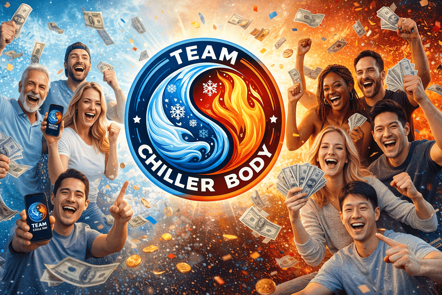 Team Chiller Body affiliates celebrating