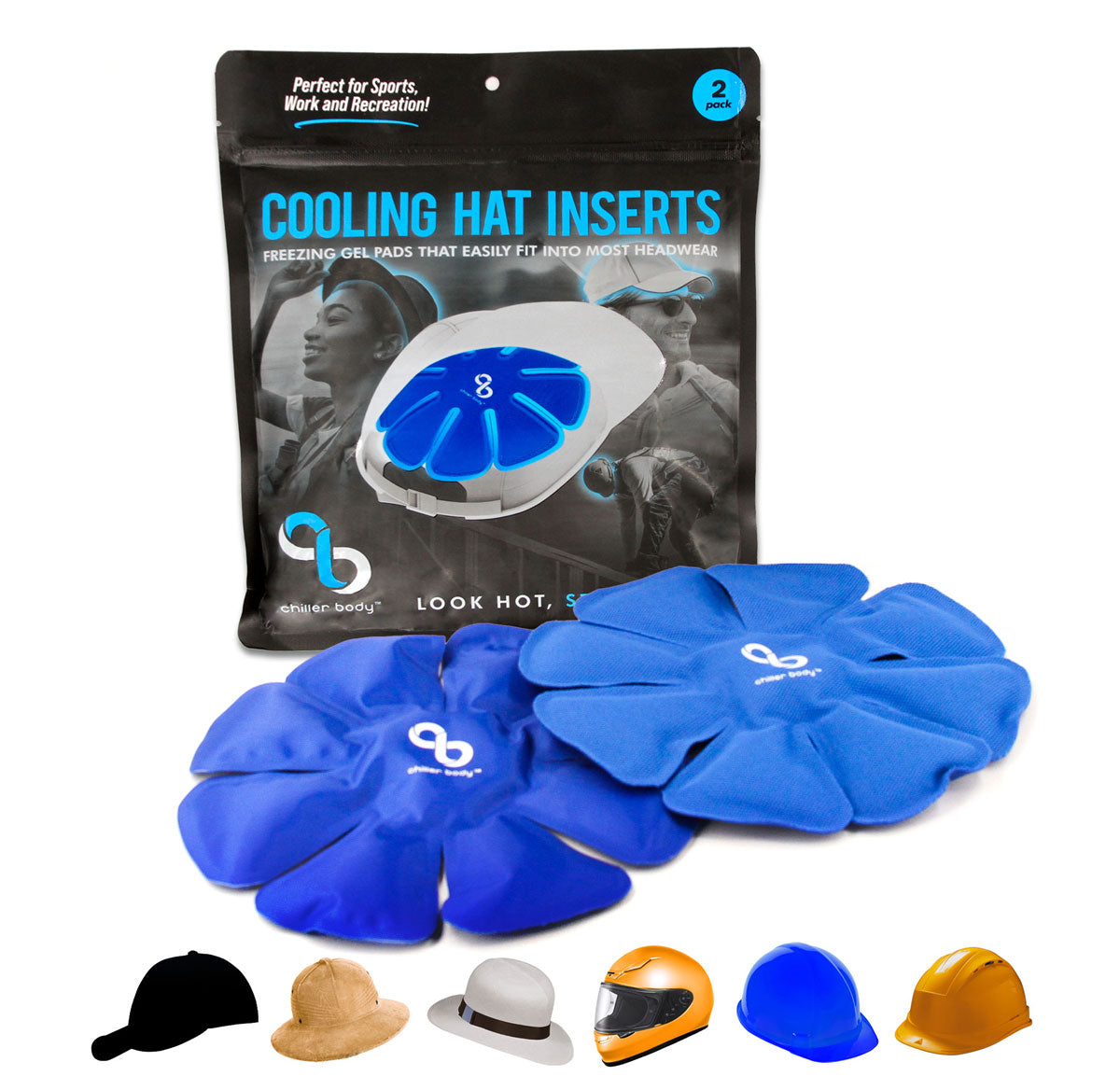 Hat Ice Pack – Reusable Cooling Gel Insert For Hard Hats, Helmets & Outdoor Sports – Stays Cool For Hours